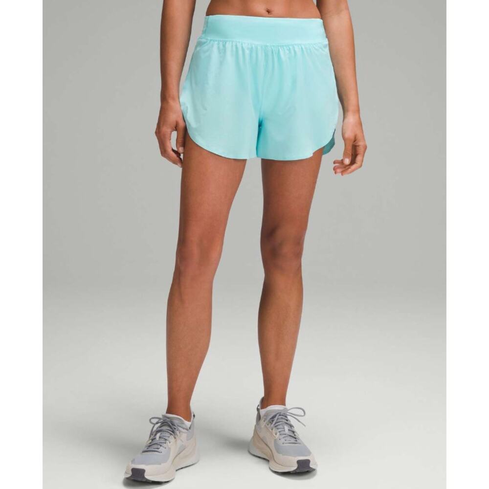 Lululemon Fast and Free High Rise Short Women's 10 Blue Running Short